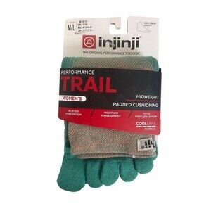 Injinji Performance Trail Toesock Midweight Padded Cushioning Women’s 9-12 M/L